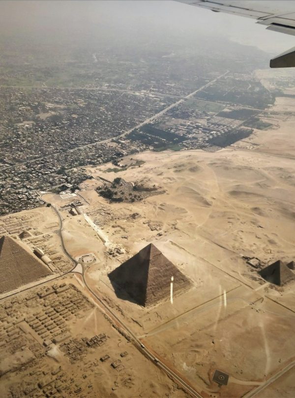 aerial photography of pyramids of Egypt